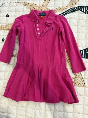 Polo by Ralph Lauren Hot Pink Long-Sleeve Polo Dress